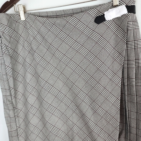 J. Jill Black and Gray Side Slit Pull On Mini Skirt Women’s L Petite NWT - Picture 2 of 9